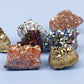 Natural Amethyst Cluster Rough Stone Electroplated Colorful Mixed Box Set