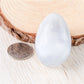 Natural white selenite egg shape