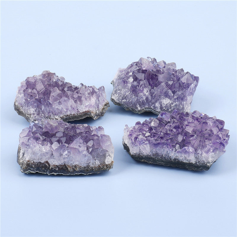 High-quality Grade A Brazilian natural amethyst crystal cluster rough stone box set