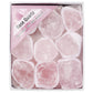 Natural rose quartz rough stone box set