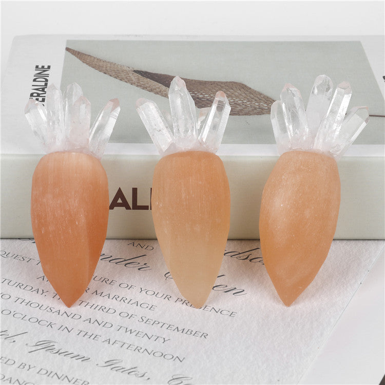 Natural Selenite Carrot