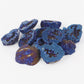 Natural crystal cave agate treasure pot raw stone electroplated blue boxed