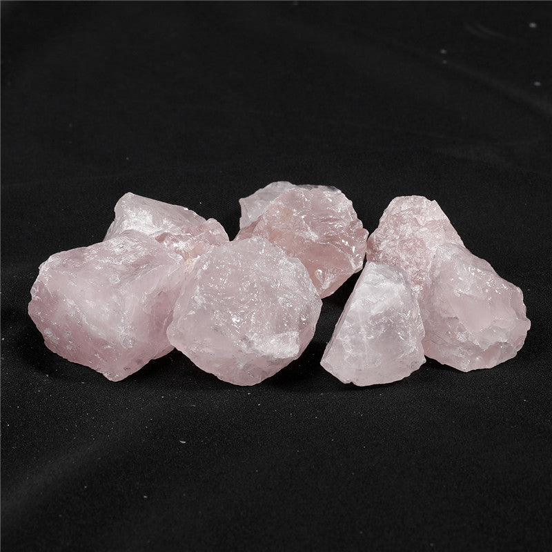Natural rose quartz rough stone box set