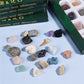 Boxed set of 20 mineral fossil specimens mixed with raw ore