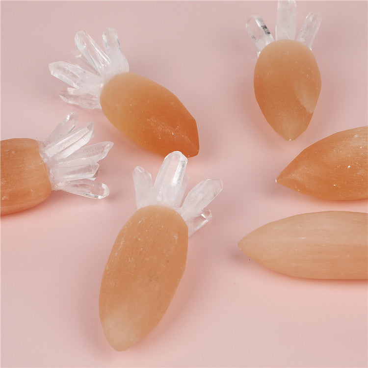 Natural Selenite Carrot