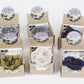 6 colors available, natural crystal cave agate treasure pot raw stone electroplated color box packaging