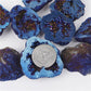 Natural crystal cave agate treasure pot raw stone electroplated blue boxed