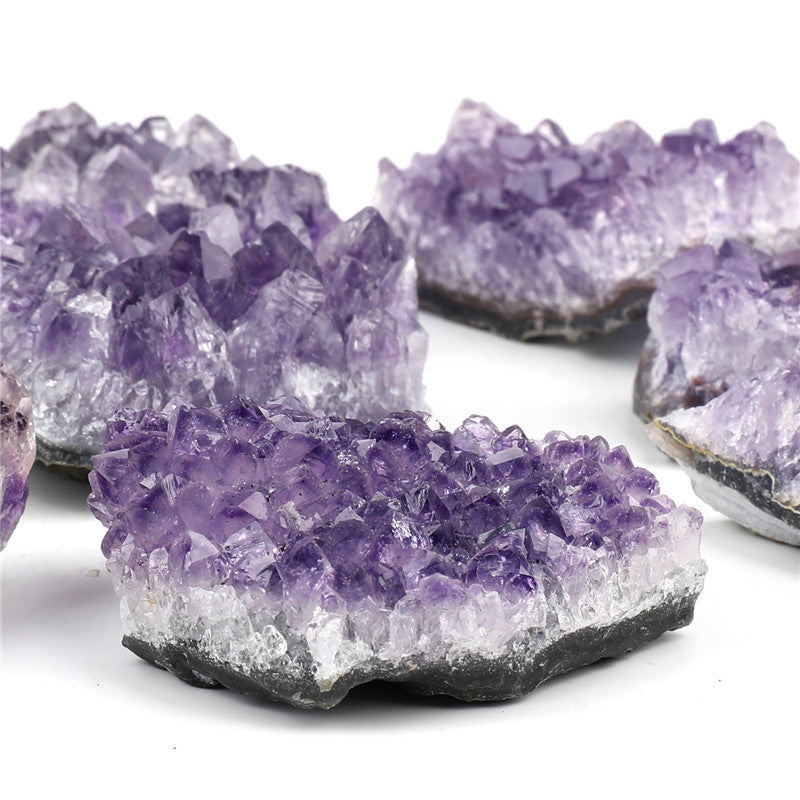 High-quality Grade A Brazilian natural amethyst crystal cluster rough stone box set