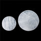 Natural Selenite Slab Geometric Round Coaster Rough Stone
