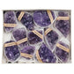 High-quality Grade A Brazilian natural amethyst crystal cluster rough stone box set
