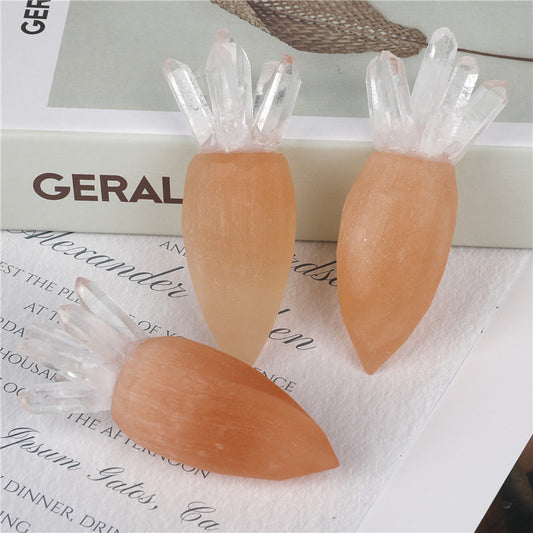 Natural Selenite Carrot