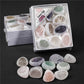 Small gift box of natural raw crystal mixed color dragon egg cut stones