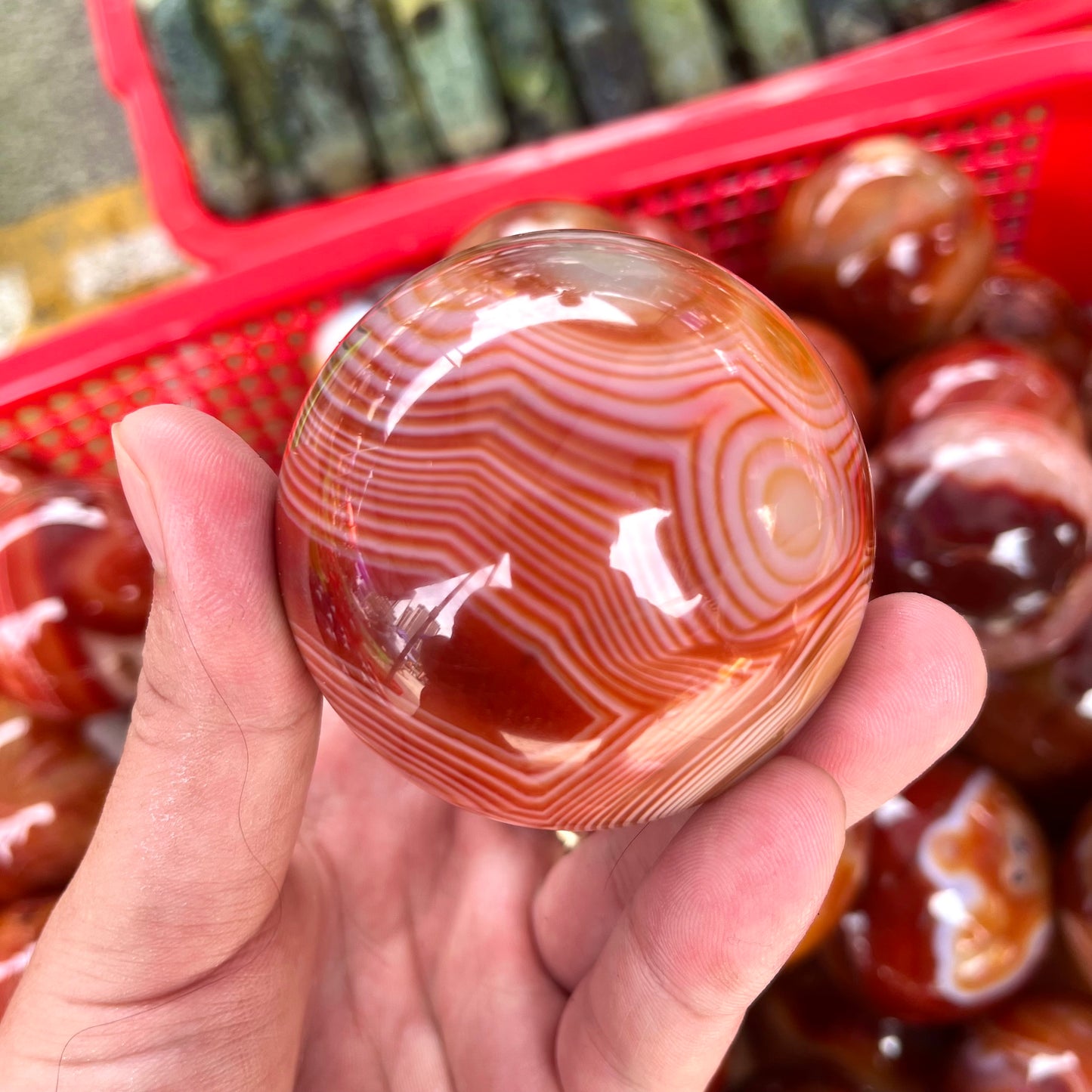 Red Agate Sphere