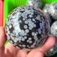 Snowflake Obsidian Sphere