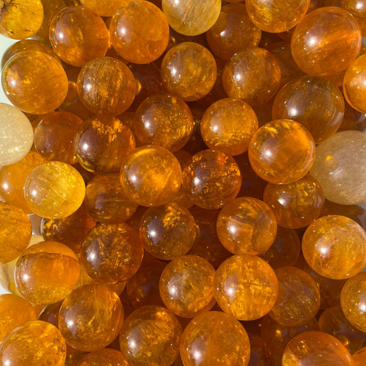 Orange Fluorite Sphere