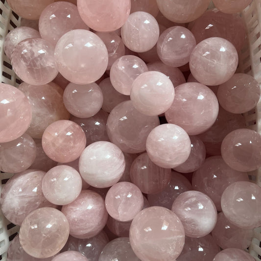Rose quartz sphere
