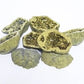 Natural crystal cave agate rough stone electroplated gold boxed