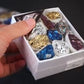 Electroplated colored coal crystal box