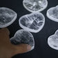 Natural Selenite Heart-Shaped Slice