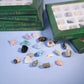 Boxed mix of 20 mineral fossil specimens