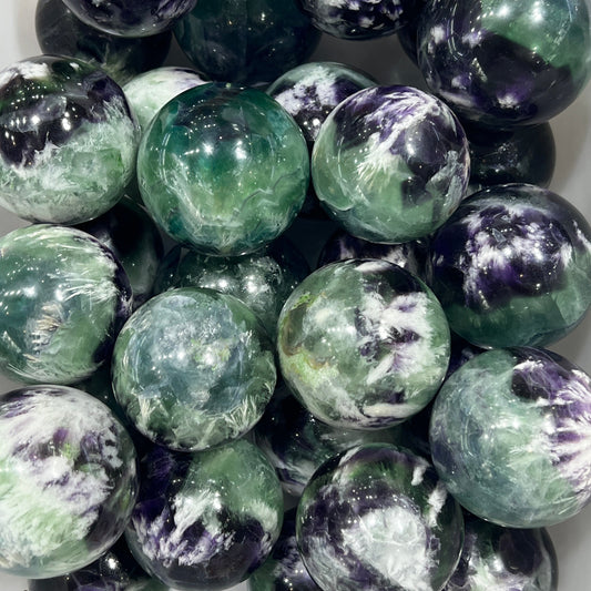 Feather Fluorite Spheres