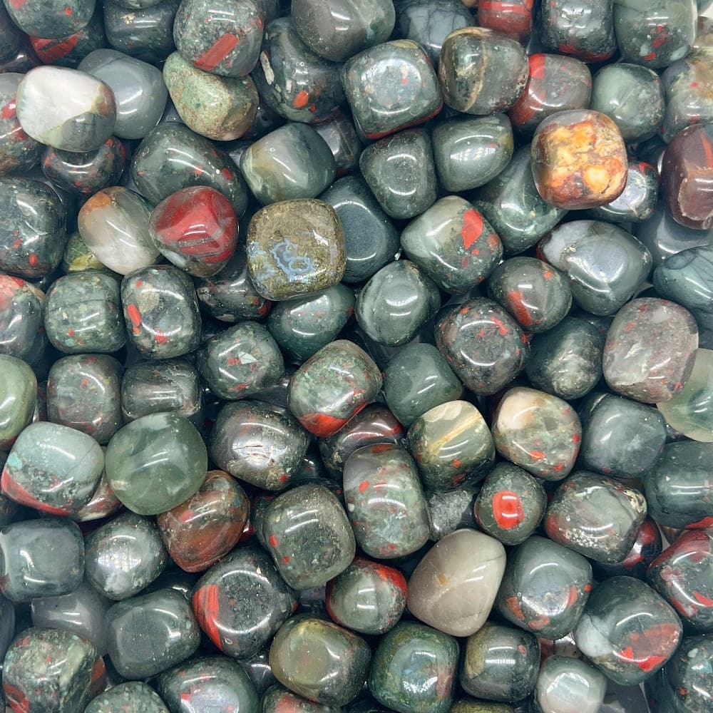 Bloodstone Tumbled Stones | Tumbled Bloodstone | WaterfrontCrystal