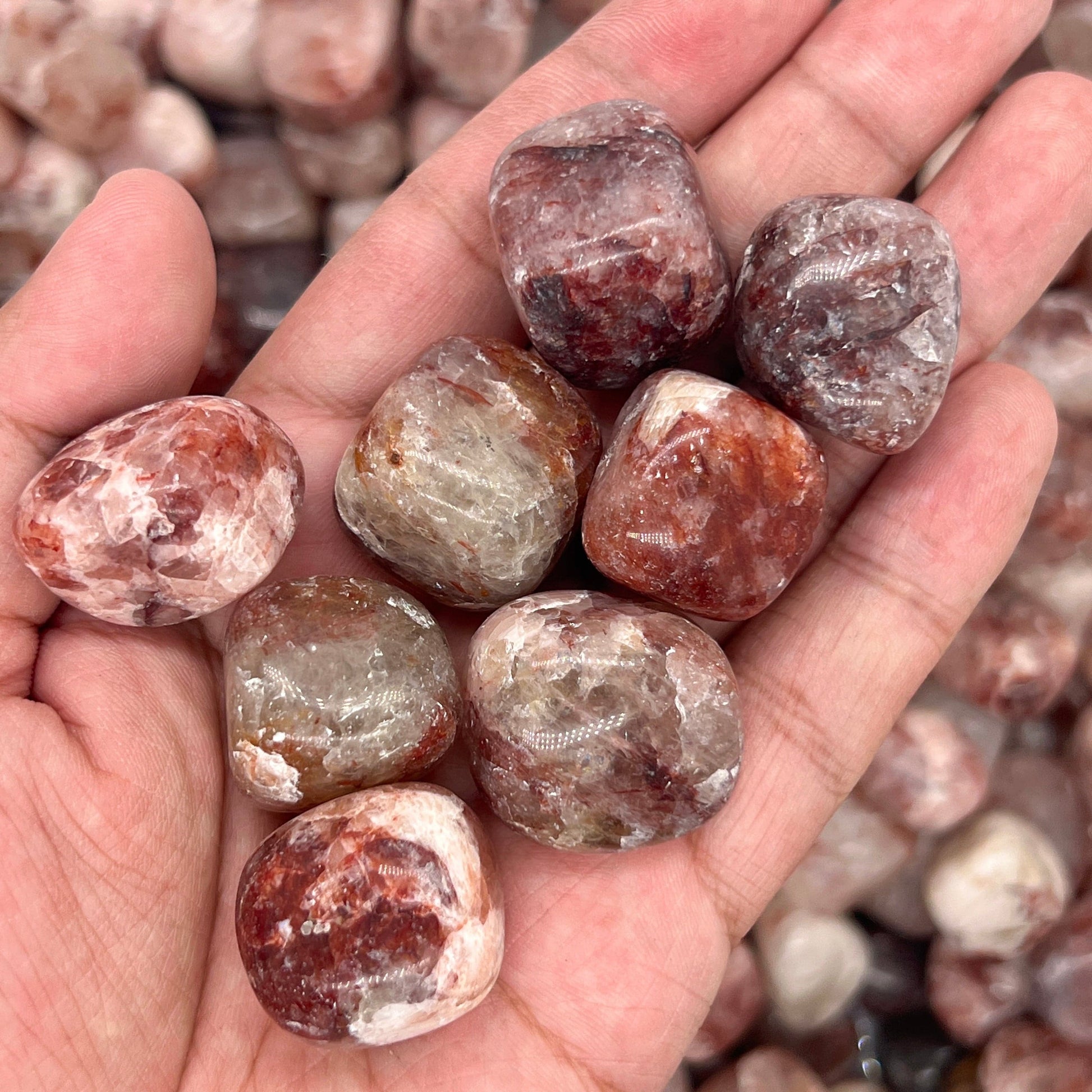 Red Hematoid Quartz Tumbled Stones（20-30mm） WaterfrontCrystal