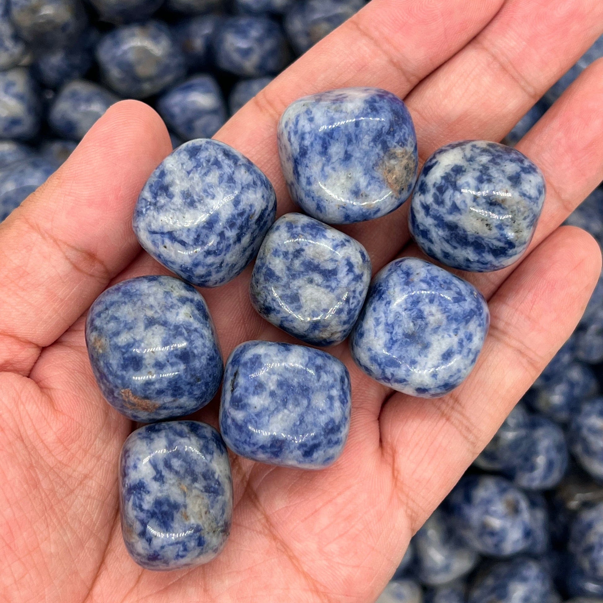 Blue Spotted Tumbled | Blue Spotted Stones | WaterfrontCrystals