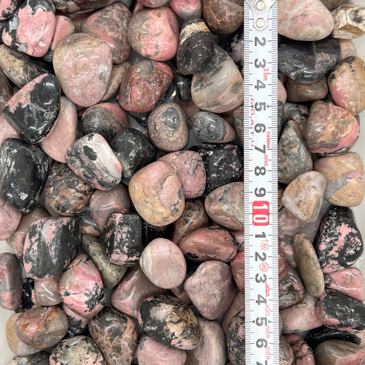 Rhodonite Tumbled Stones（20-30mm） WaterfrontCrystal