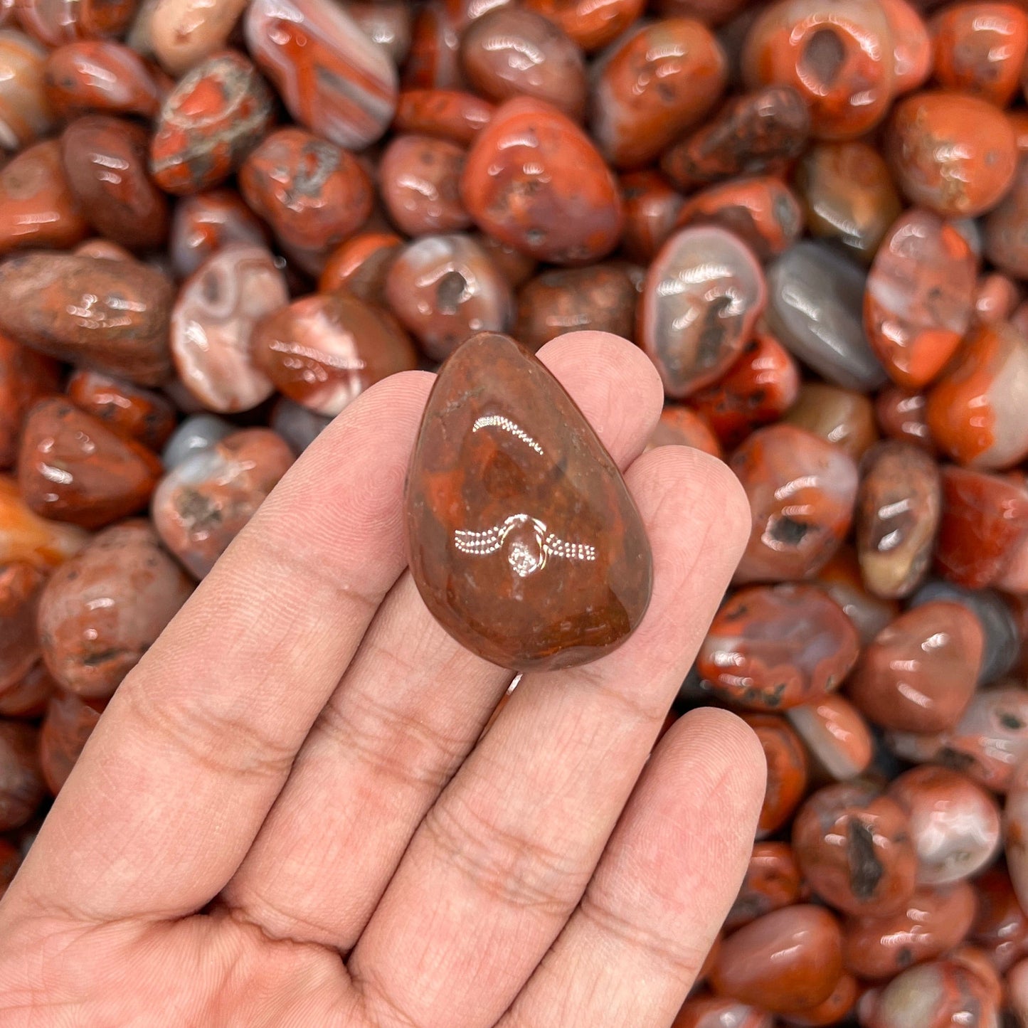 South Red Agate Tumbled Stones（20-30mm） WaterfrontCrystal