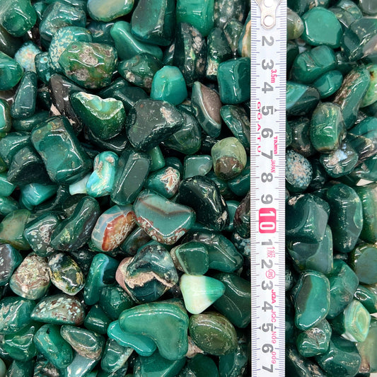 Green Agate Tumbled Stones（20-30mm） WaterfrontCrystal