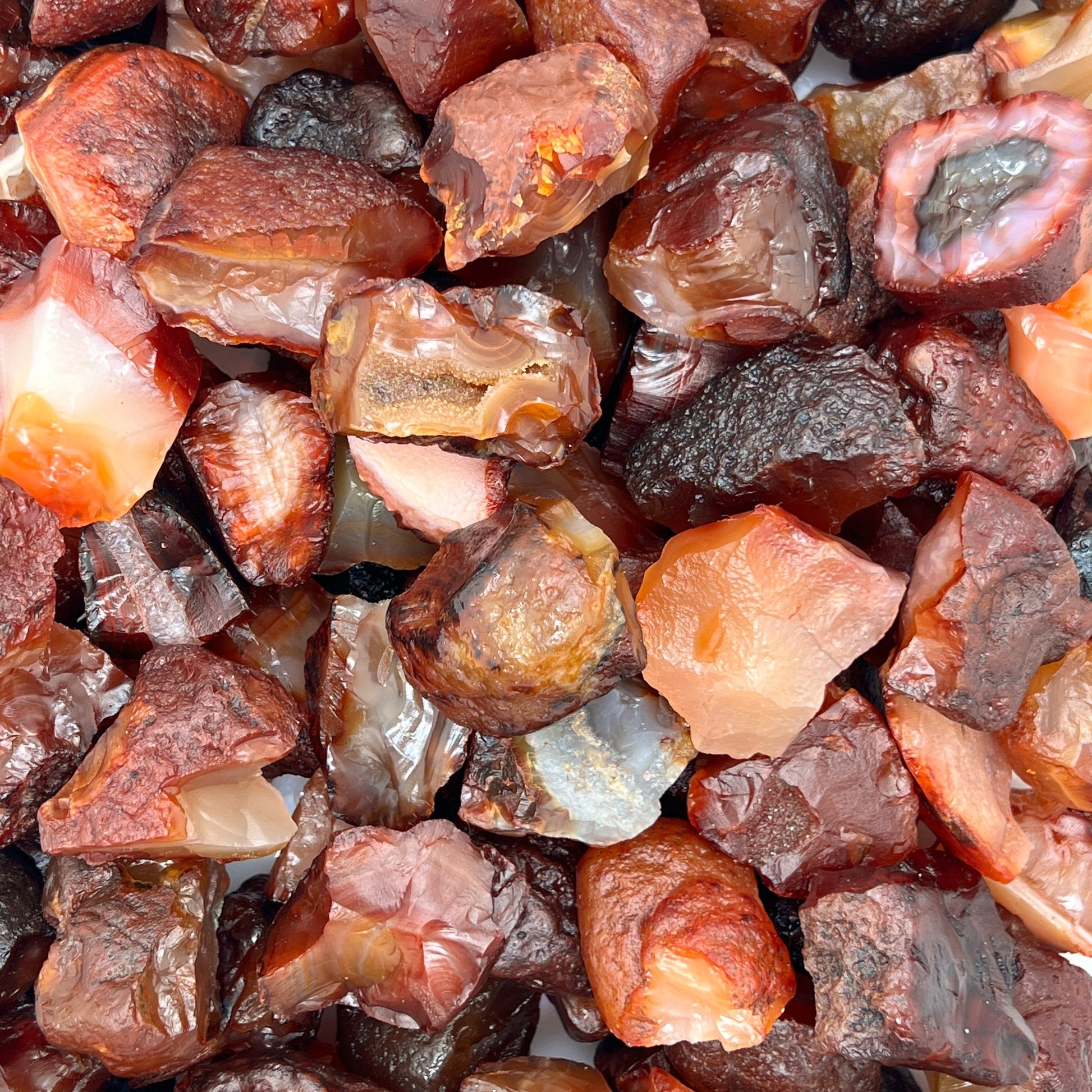 South Red Agate Rough Stones WaterfrontCrystal