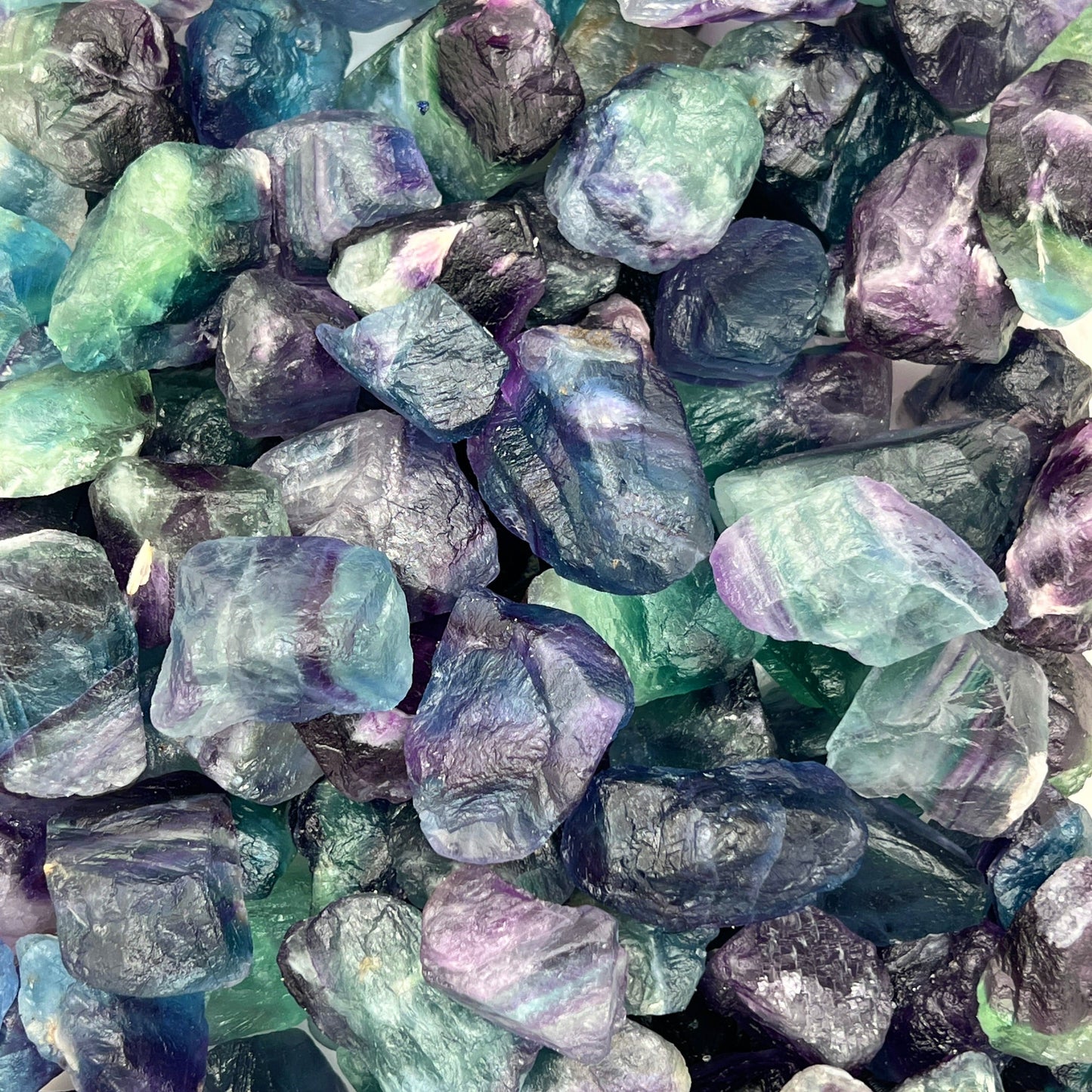Rainbow Fluorite Rough Stones WaterfrontCrystal