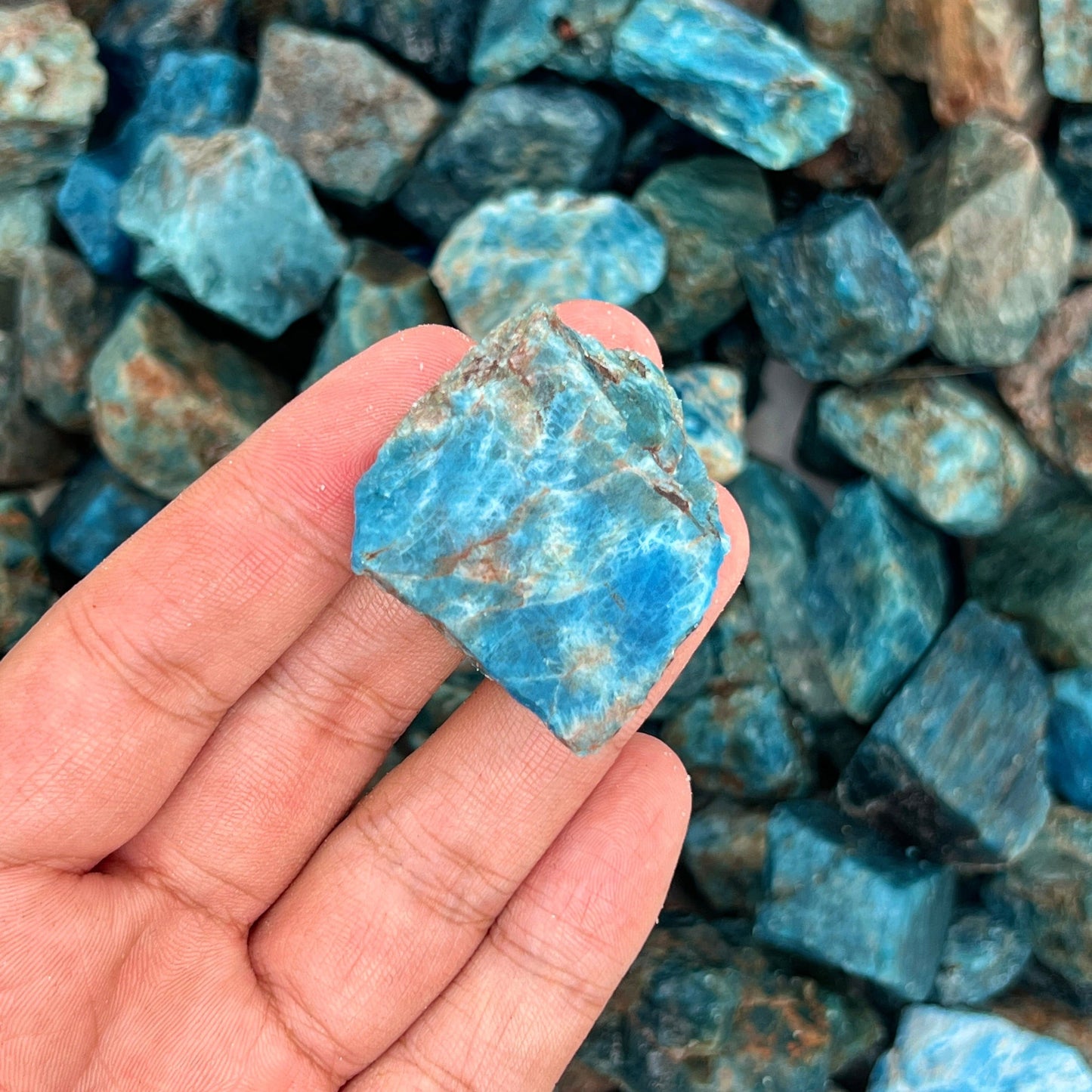 Blue Apatite Rough | Blue Apatite Wholesale | WaterfrontCrystal