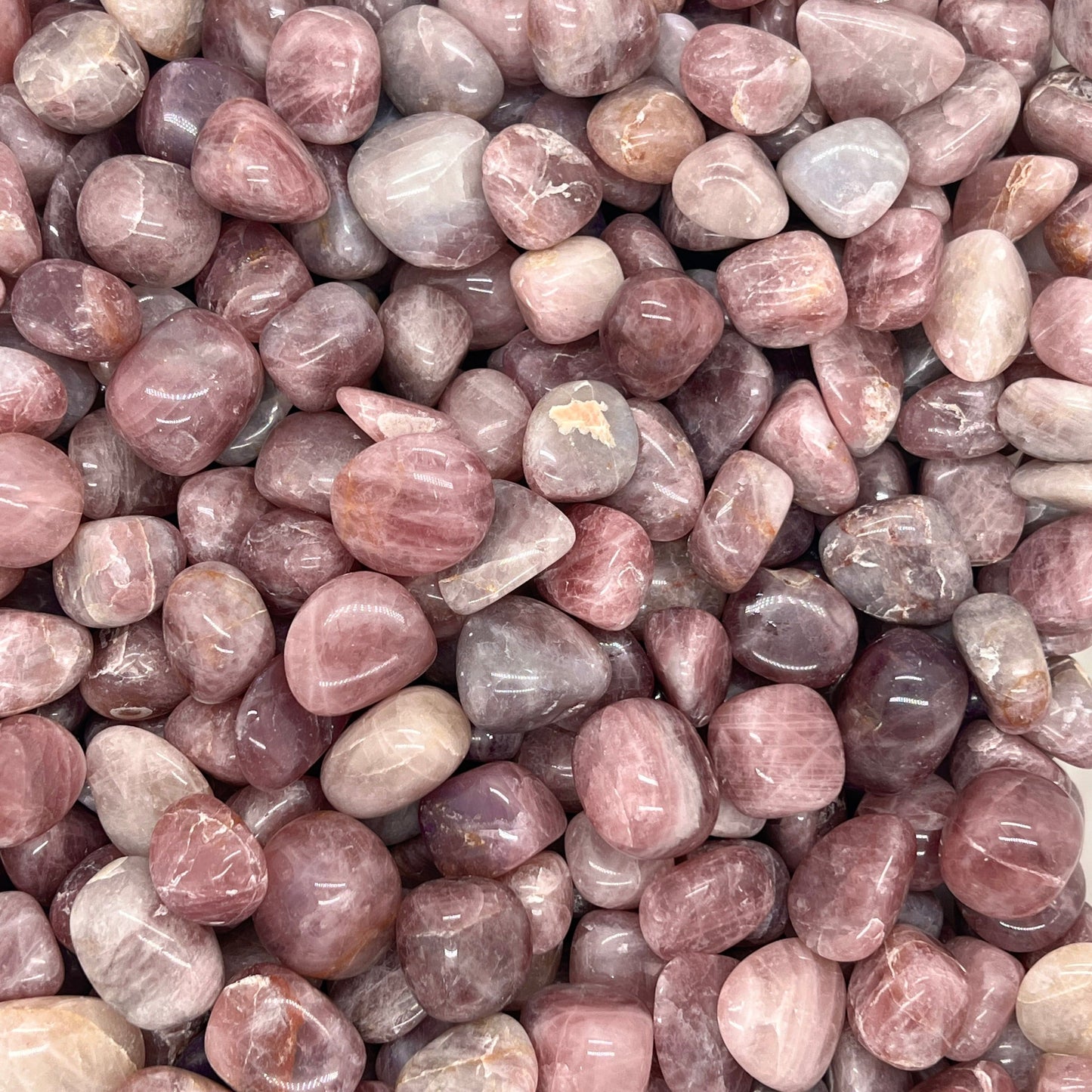 Purple Rose Quartz Tumbled Stones（20-30mm） WaterfrontCrystal