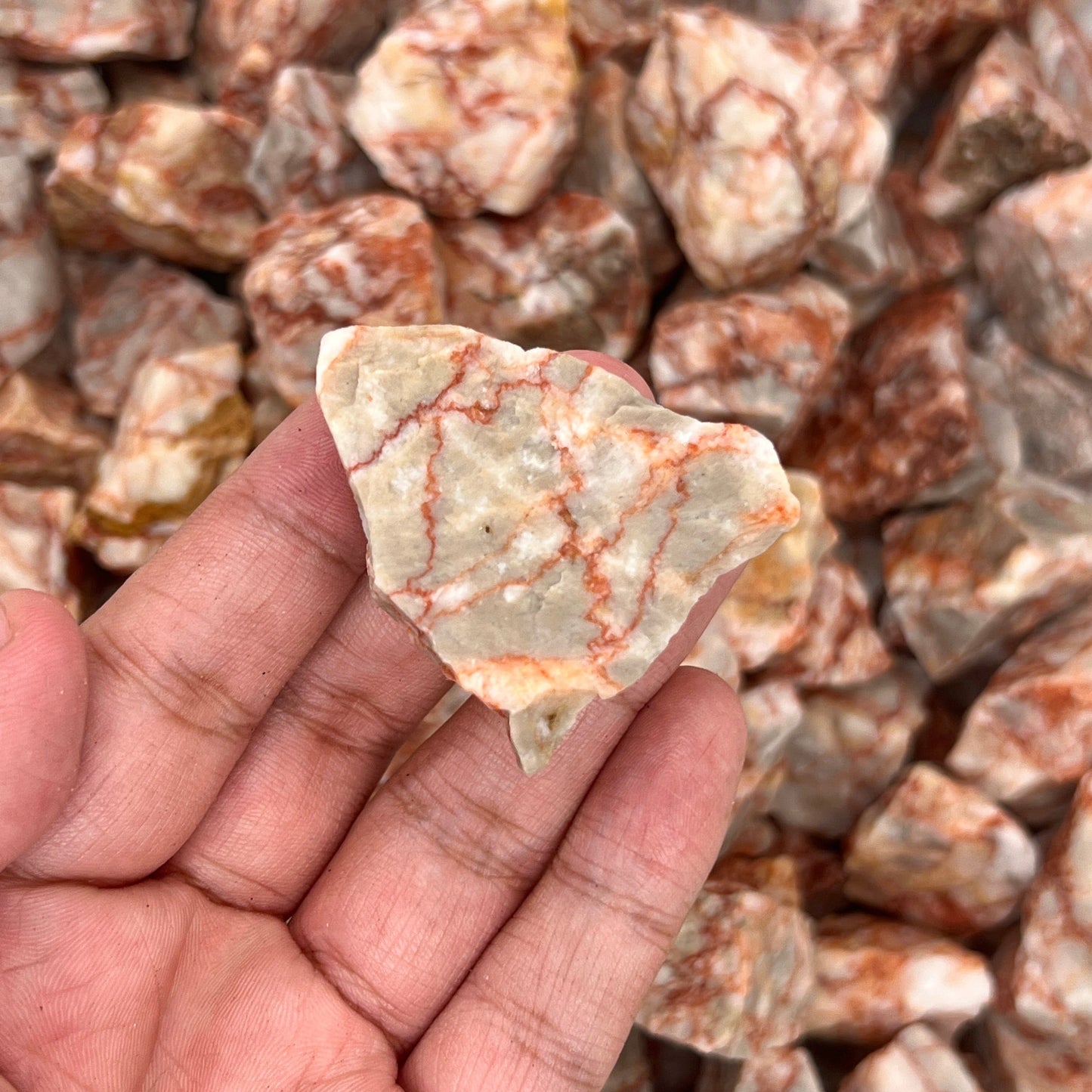 Red Network Rough Stones WaterfrontCrystal