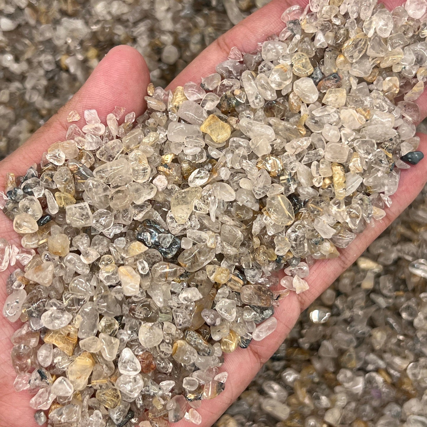 Rutilated Quartz Chips（5-8mm） WaterfrontCrystal