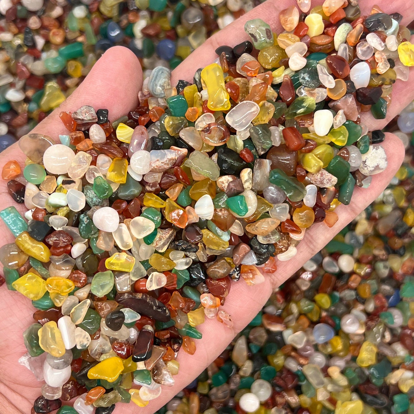 Colored Agate Chips（5-8mm） WaterfrontCrystal