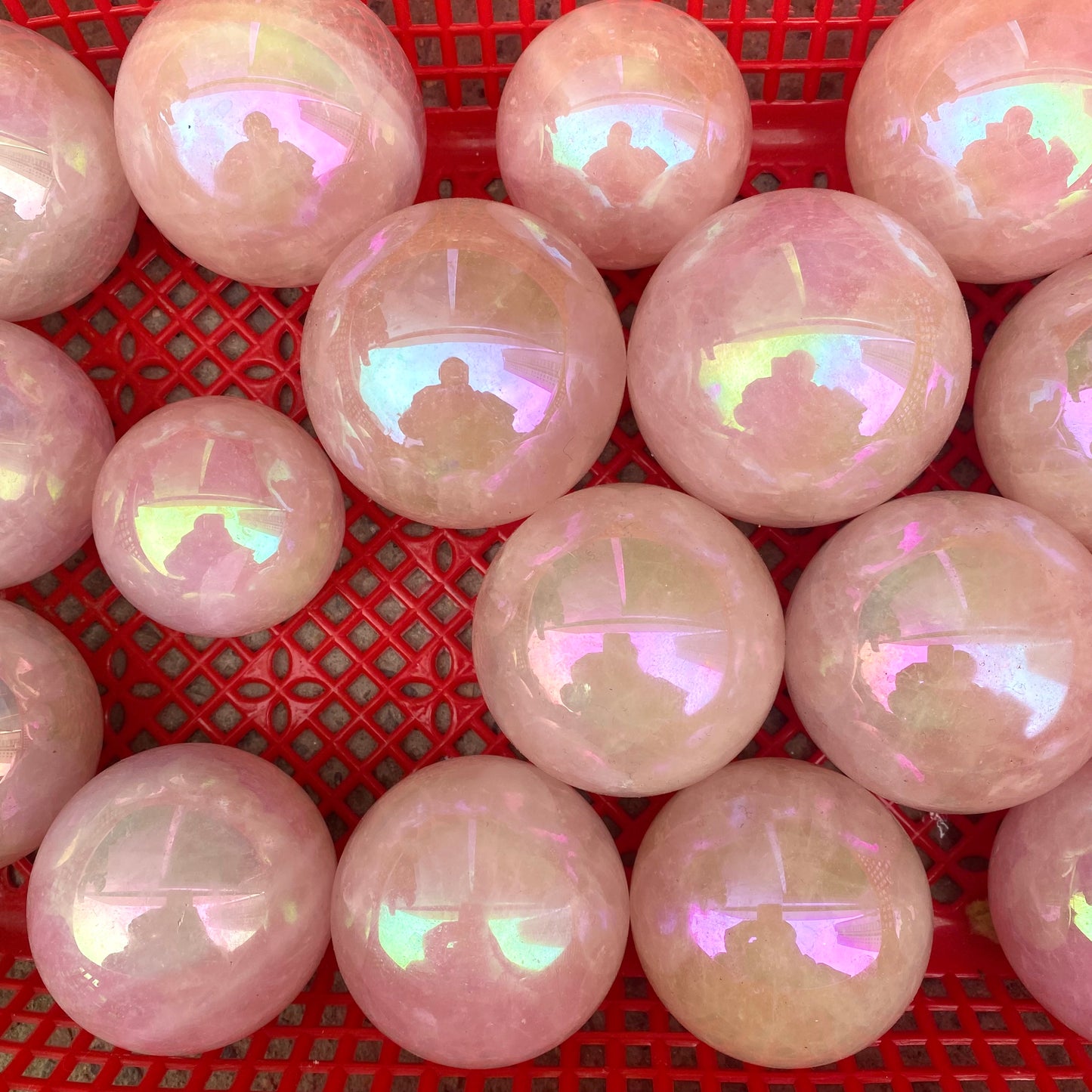 Pink Crystal Plated Color Sphere