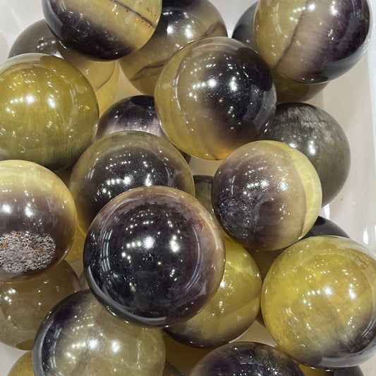 Yellow Fluorite Sphere